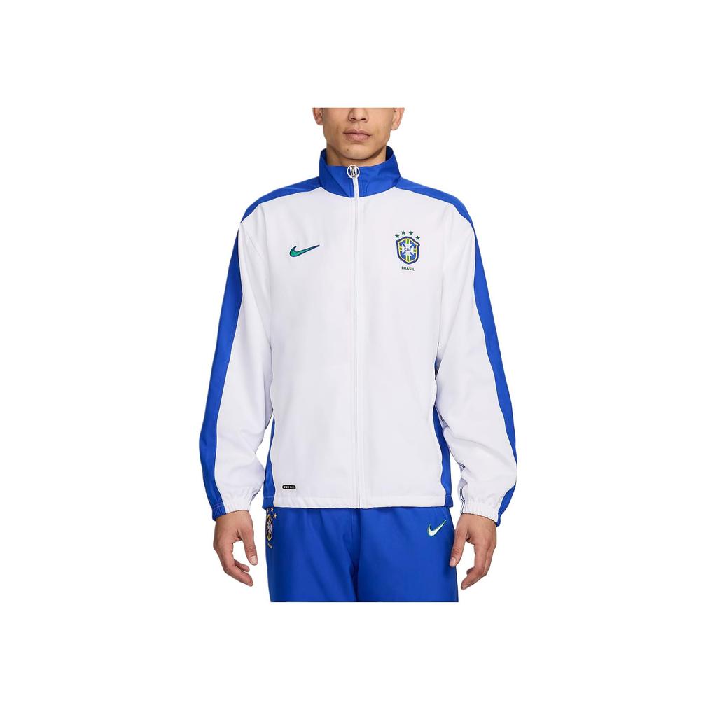 Nike Brazil 1998 Reissue Soccer Replica Track Jacket White/Lyon Blue/Lyon Blue Men Outerwear FZ6681-100