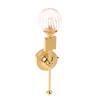1:12 Dollhouse Miniature Led Lamp Round Head Glass Shade Wall Lamp Lighting Home Furniture Decor Toy Doll House Accessories