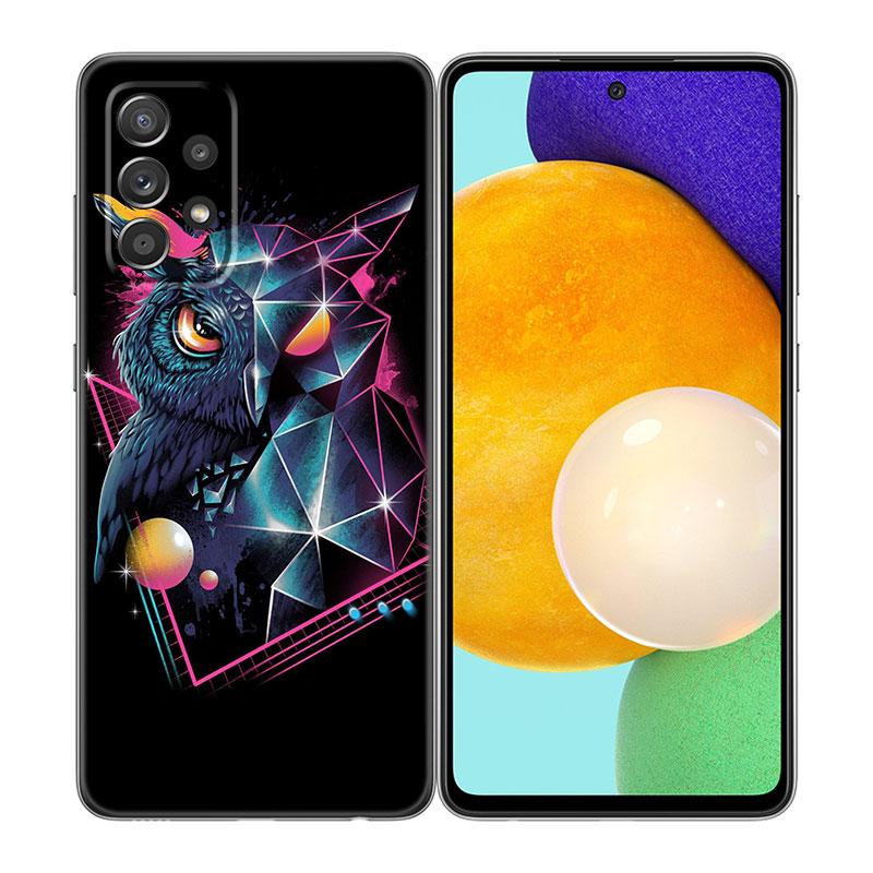 Lovely Animal Owl Phone Case For Samsung A13 A22 A24 A32 A23 A25 A34 A35 A52S A53 A54 A55 A73 5G A12 A14 A15 A31 A33 A50 A51 A72