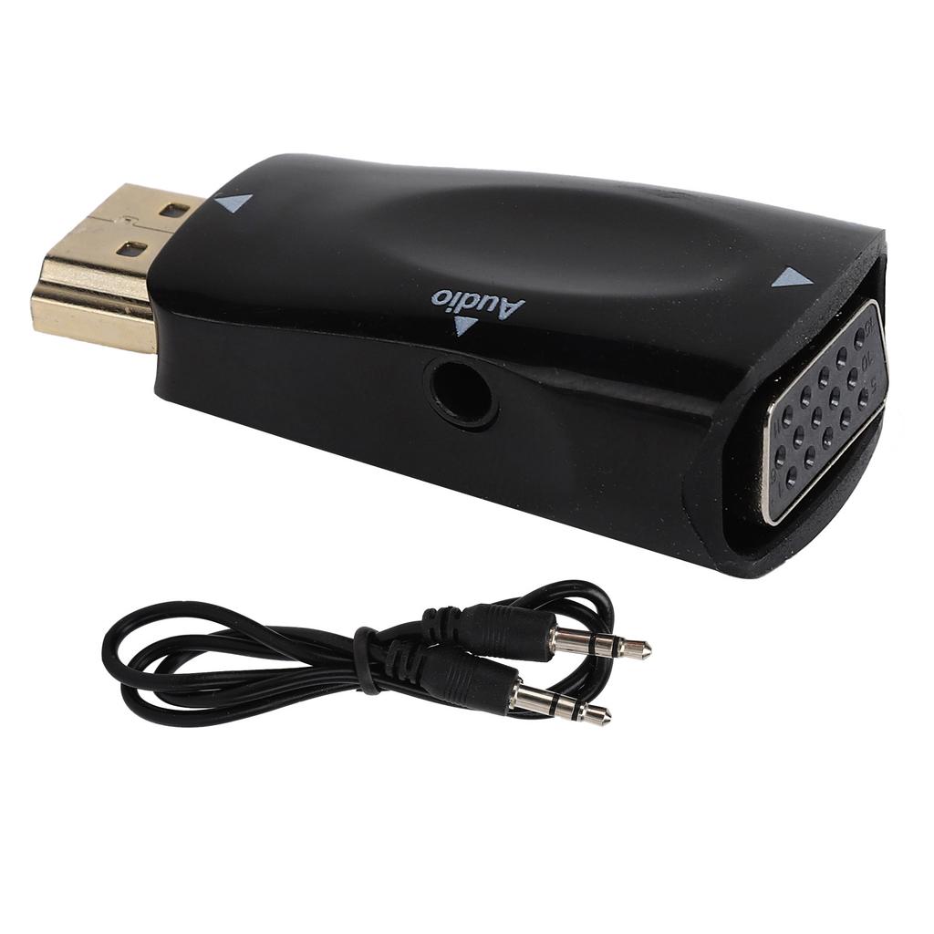1080P HD Multimedia Interface Male To VGA Female Adapter Converter with Audio Cable