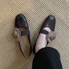 Fashion Retro Pleated Flower Decorate Ballet Flats Women Elegant Round Toe Elastic Band Design Mary Jane Shoes Comfort Soft Sole Loafers