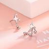 Cool Asymmetric Exquisite Stars Stud Earrings for Women Men Fashion Mini Dual Wearing Drop Earrings Party Jewelry Accessories