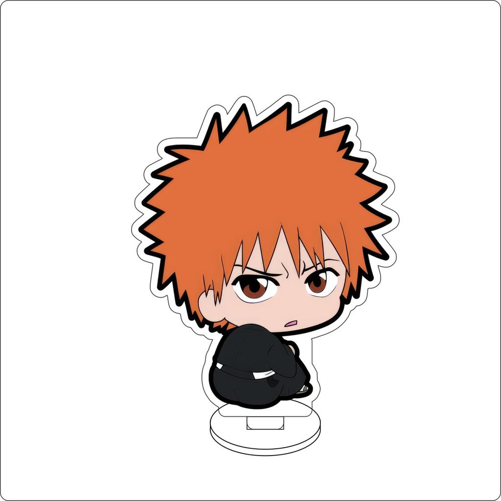 10CM Anime BLEACH Figure Stand Model Grimmjow Jaegerjaques/Urahara Kisuke/Kurosaki Ichigo Cute Desk Decor Standing Sign Gifts