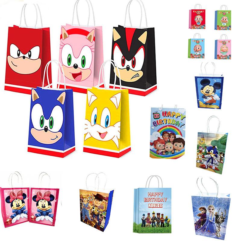 Vibrant Toy Story Portable Paper Bag Disposable Gift Bags For Children's Birthday Parties