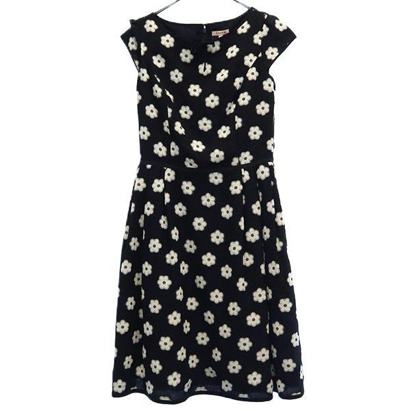 TOCCA made in Japan Floral Short sleeve one piece black French sleeve Women Used
