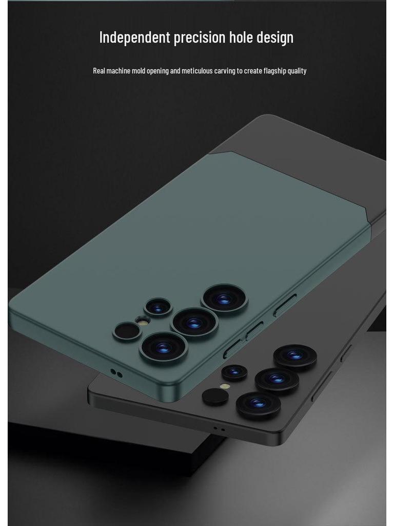 Samsung S25 Ultra Rivet Patchwork Matte Phone Case - Skin Feel, Trendy 2-in-1 Design
