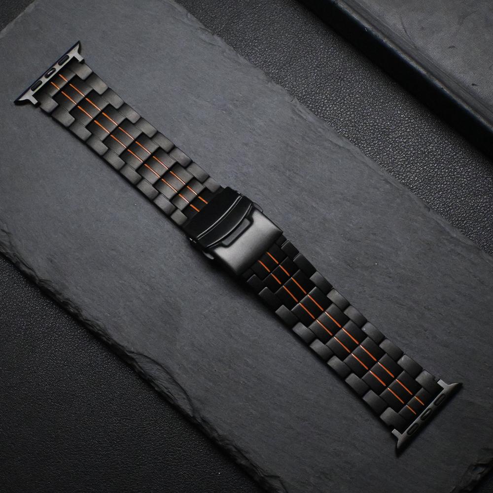 

Titanium Link Bracelet For Apple Watch Ultra 2 49mm Series 10 46mm 42mm Metal Strap For iWatch 9 8 7 6 5 4 se 45mm 41mm 44 Band 44mm 45mm 46mm 49mm чорний