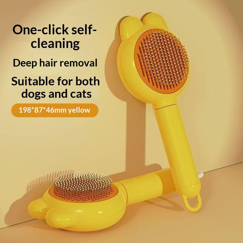 Self Cleaning Pet Grooming Brush Reduce Household Shedding Hair Remover Comb for Dogs Cats Pet Owners