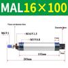 Mini Aluminum Alloy Pneumatic Cylinder - Round, Sizes 16/20/25/32/40 x 25/50/75/100/200