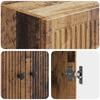 2 Piece Cabinet Set Reclaimed Wood Look 66 x 34.5 x 90 cm Particleboard