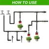 50Pcs Irrigation Dripper Sprinkler Connector Garden Barbed Connectors 4/7Mm Tubing Fittings 1/4" Hose Micro Drip Irrigation Lawn