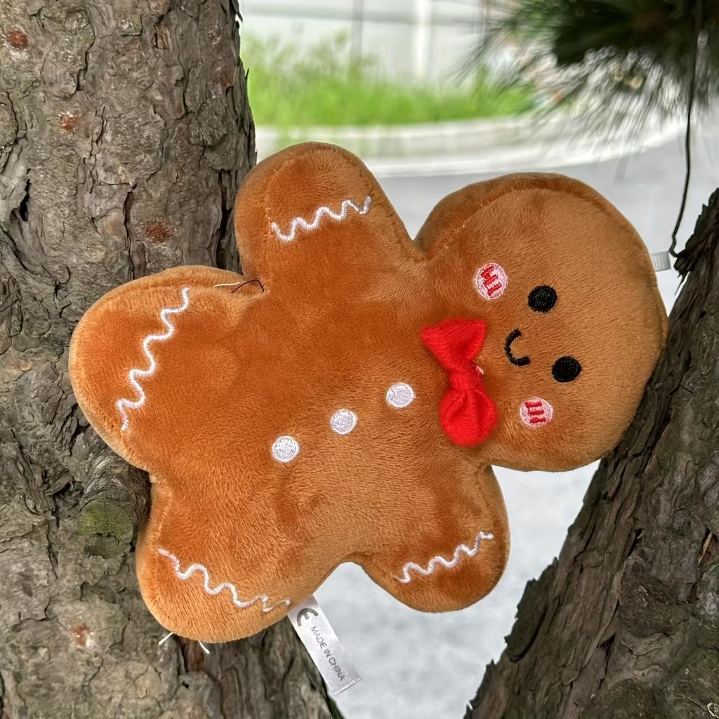 17cm Cute Christmas Gingerbread Man Plush Toy Chocolate Cookie Doll Christmas Tree Decor Xmas Pendant Christmas Gifts For Kids