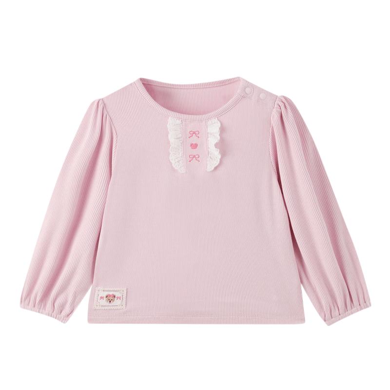 PawinPaw Girls' Cartoon Bear Long-Sleeve T-Shirt