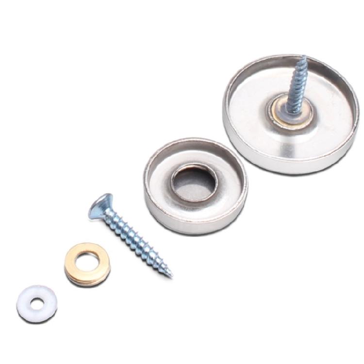 Pack of 40 Mirror Screw Caps Steel Decorative Covers Wall Decoration Fasteners Simple To Use for Bathroom & Kitchen Use