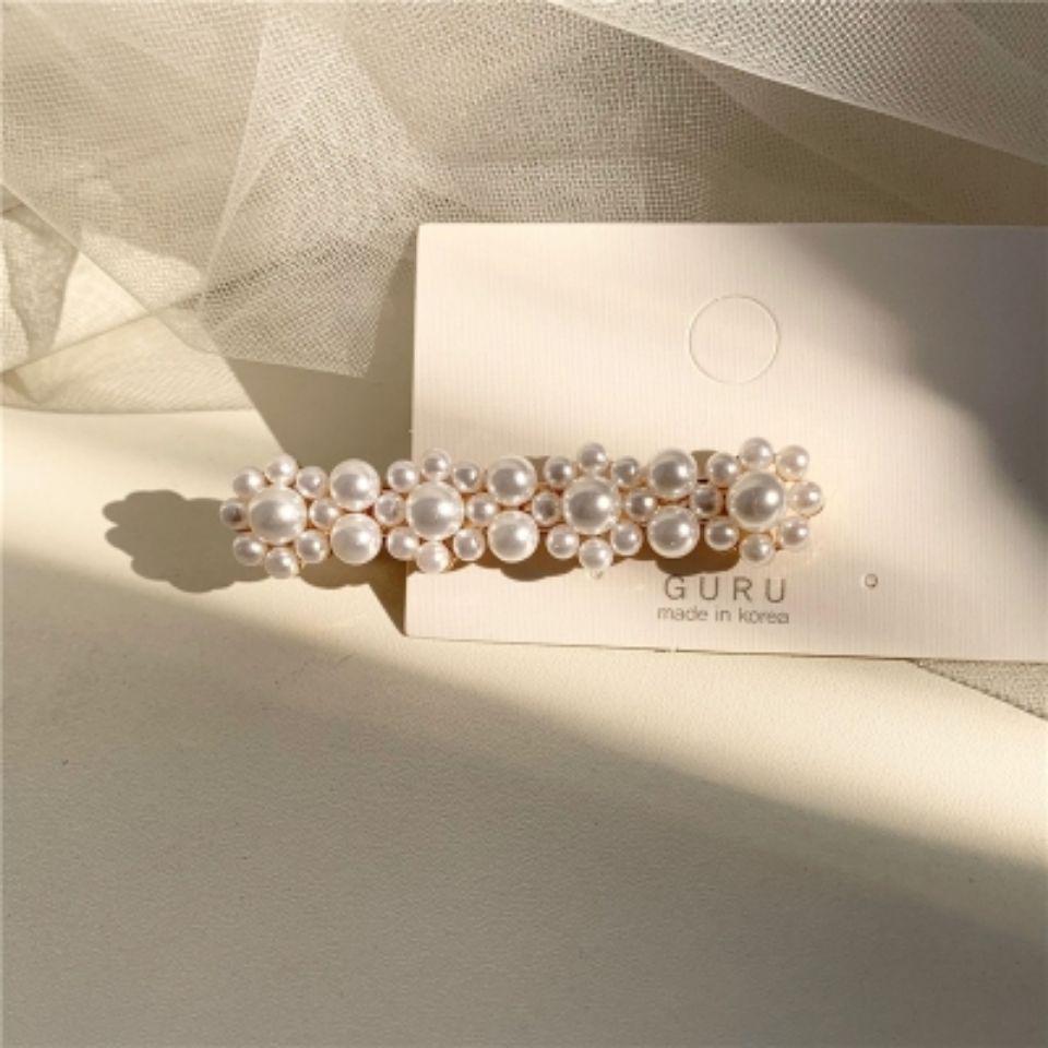 Mori Style Minimalist Korean Alloy Pearl Duckbill Hair Clip