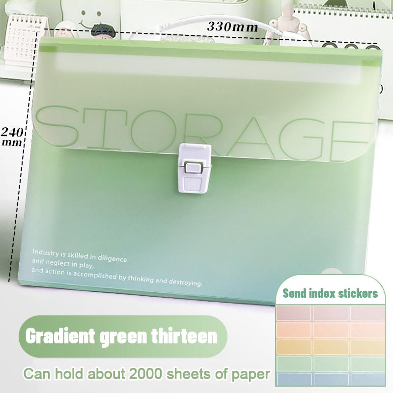 

Kawaii градиентный цвет A4портативная сумка-гармошка 13-слойная папка сумка для хранения студенческих контрольных работ большая вместительная сумка для информационных файлов