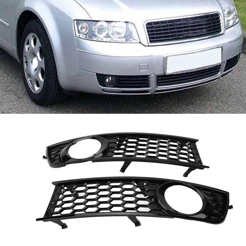 2 Pcs For Front Bumper Fog Light Grille Fog Lamp Grilles Grille Side Lower Base Abdominal Material Stylish Design Sy Installation