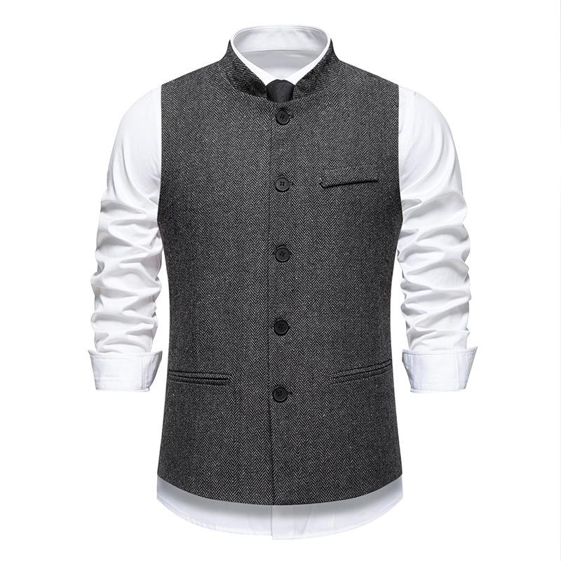 2026 Autumn and Winter New Retro Stand Collar Suit Casual Jacket S серый