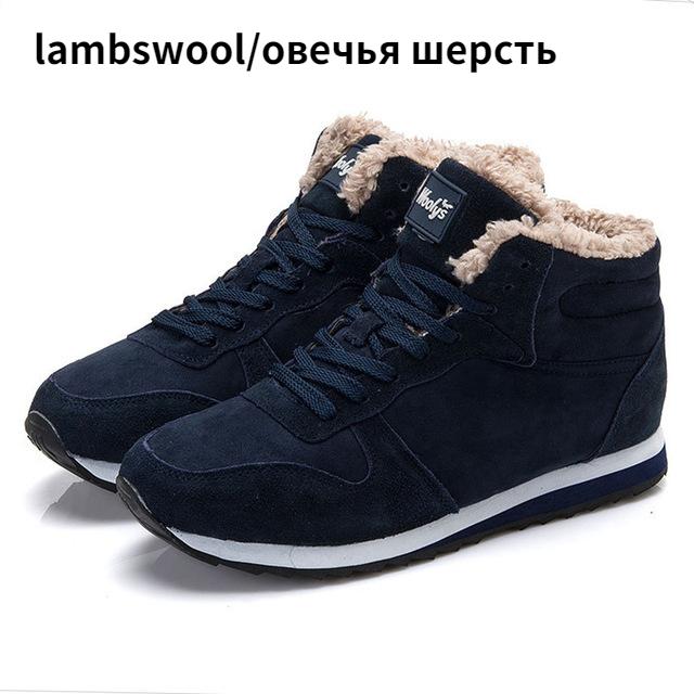 Couple Cotton Shoes Plush Warm Outdoor Hiking Sports Shoes Casual Workout Sneakers Trekking Snow Boots Men Women Plus Size