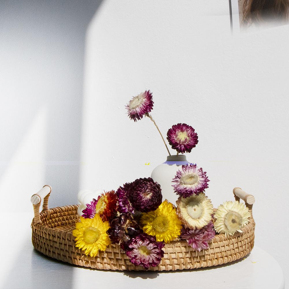 Wabi-sabi Dried Flower Arrangement: Reed, Pine Cones, Cotton, Wheat, Poppy Bouquet
