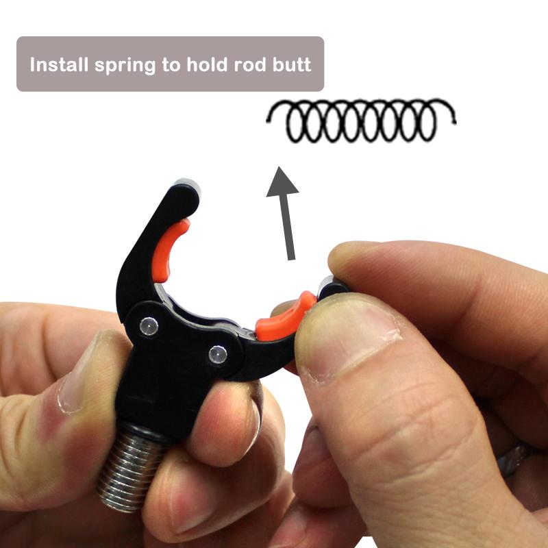1 szt. Podpórka pod wędkę Głowica 3/8 Gwint do uchwytu na wędkę Klipsy Wędka Uchwyt do mocowania Narzędzia wędkarskie Gruby sprzęt wędkarski Chwytak Akcesoria