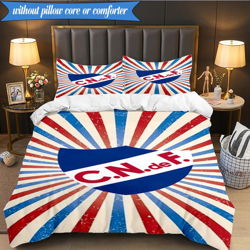 Montevideo Crest Design 3pcs Bedding,Including 1pc Duvet Cover And 2pcs Pillowcases Perfect for Christmas,Ideal for Bedroom, Dormitory