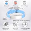 Vnox Bracelet en Silicone Réglable Personnalisable avec Plaque en Acier Inoxydable, Bracelet Souple en Caoutchouc pour Homme