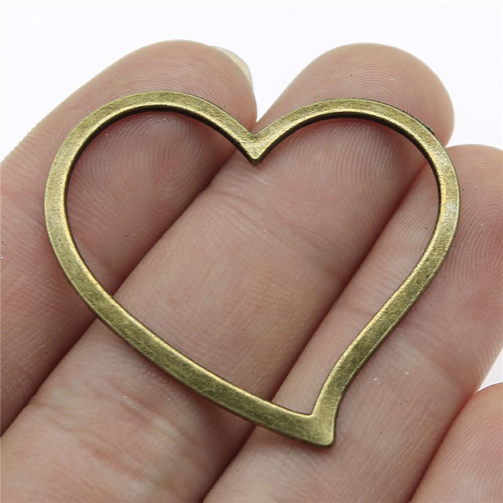 10pcs Hollow Hearts Connector For Jewelry Making Hollow Hearts Charms DIY Handmade Tibetan Finding Jewelry