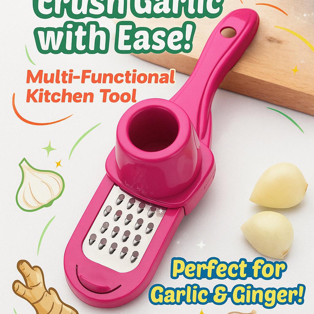 1PCS Garlic Crusher Press Multi-Functional Manual Ginger Garlic Grinding Grater Cutter Garlic Peeler Kitchen Tools