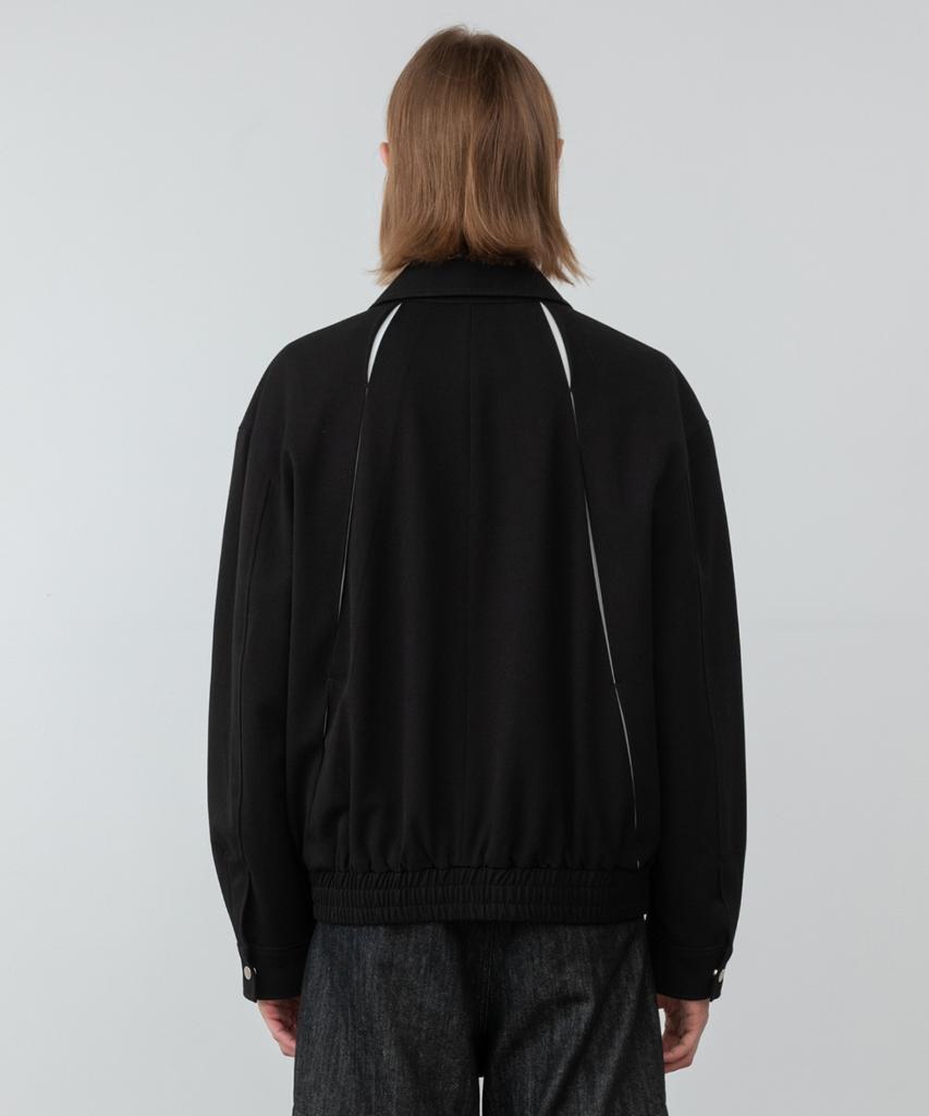 Minav Diagonal Bridge Blouson [Black]