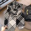 New autumn and winter Korean high-end atmosphere scarf women's thickened warm outer shawl dual-purpose scarf