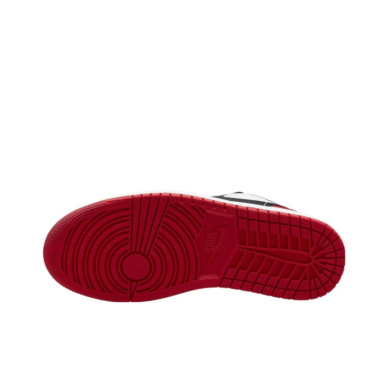 „Air Jordan 1 Low Bred Toe 2.0 Vyriški sportbačiai balta spalva raudona juoda 553558-161