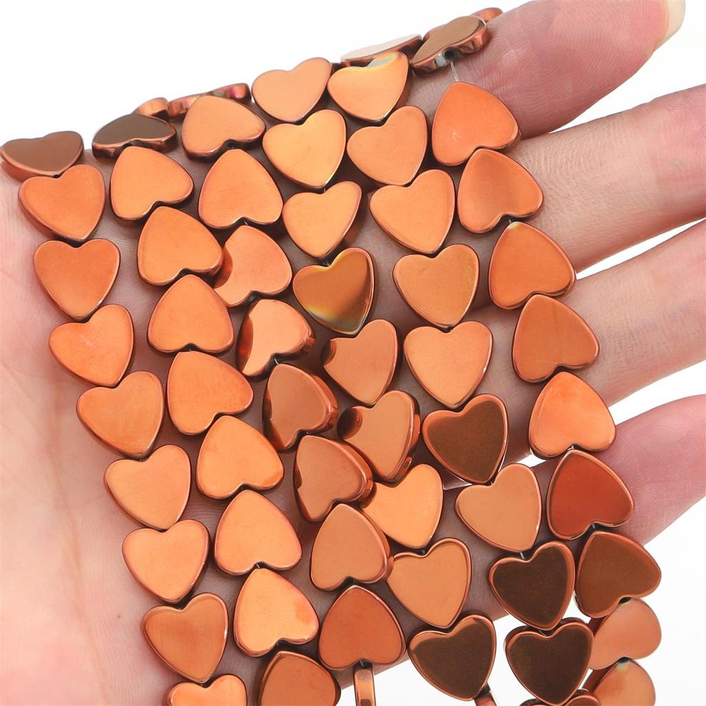 Koraliki z kamienia naturalnego Czarny kamień żółciowy z prostym otworem Brzoskwiniowe koraliki w kształcie serca do tworzenia biżuterii DIY Bransoletka Naszyjnik Anklet