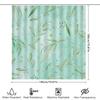 Aquarell Blatt Duschvorhanggrünes Blumendekor Für Badezimmer Wasserdichtes Gewebe Schrumpffreies Futter Minzgrüne Farbe