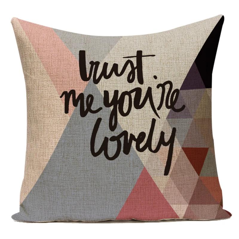 Geometric Home Pillowcase Animal Deer Car Nordic Home Decor Room Decoration Colorful Throw Pillows Custom Print Cushion Cover