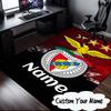 Benfica Fußballwappen Teppich mit individuellem Namen für Wohnzimmer, Spielzimmer, Büro, Schlafzimmer, Fußmatte Verspieltes Design, Fan-Geschenke Weihnachtsdekoration