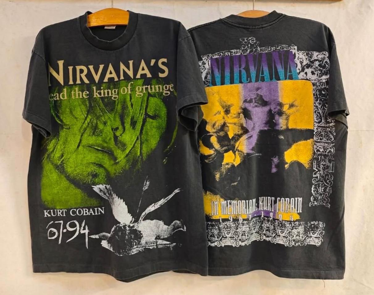 Винтажная футболка NIRVANA 67-94 Король Гранжа 90-е Курт Кобей Размер L Футболка Группы 90-х РЕПРИНТ Унисекс S