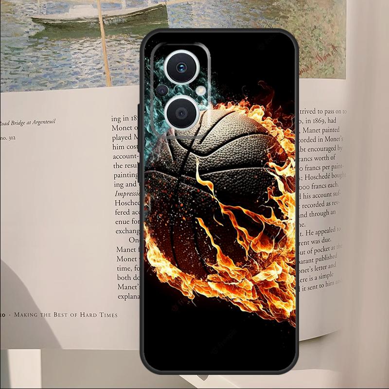 Basketball On Fire Case For OPPO Reno 7 6 8 Lite 2 3 4 5 Z 8T OPPO Find X3 Lite X2 Neo X5 X6 Pro Back Cover