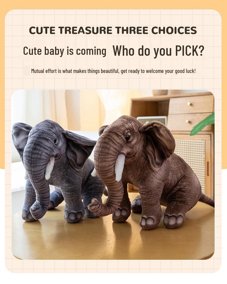 Cross-border Elephant Plush Toy - Cute Soothing Doll for Children and Babies