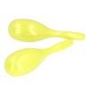 2Pcs Music Maracas Oval Shaped Plastic Hand Percussion Rattles Music Instrument for KTV Party