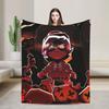 Murder Drones Knitted Blankets Funny Retro  Fuzzy Throw Blanket Home Couch Personalised Ultra-Soft Warm Bedsprea