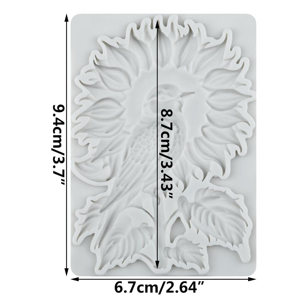 Bird Wreath Silicone Molds Bird Photo Frame Fondant Mold Cake Decorating Tools Cupcake Topper Candy Chocolate Gumpaste Mold