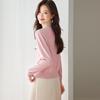 Srcr Women's 100% Pure Wool Short Knitted Cardigan with 3D Floral Design