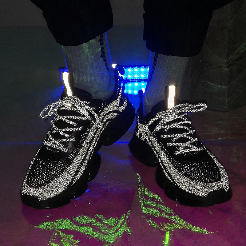 Модная мужская повседневная спортивная обувь Популярные светящиеся кроссовки из дышащей — фото 6