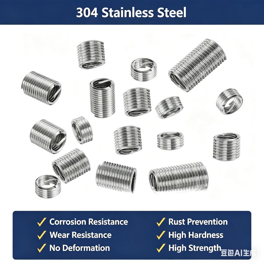 150Pcs Boxed 304 Stainless Steel Wire Thread Insert Thread Repair Sleeve M3-M8 Set