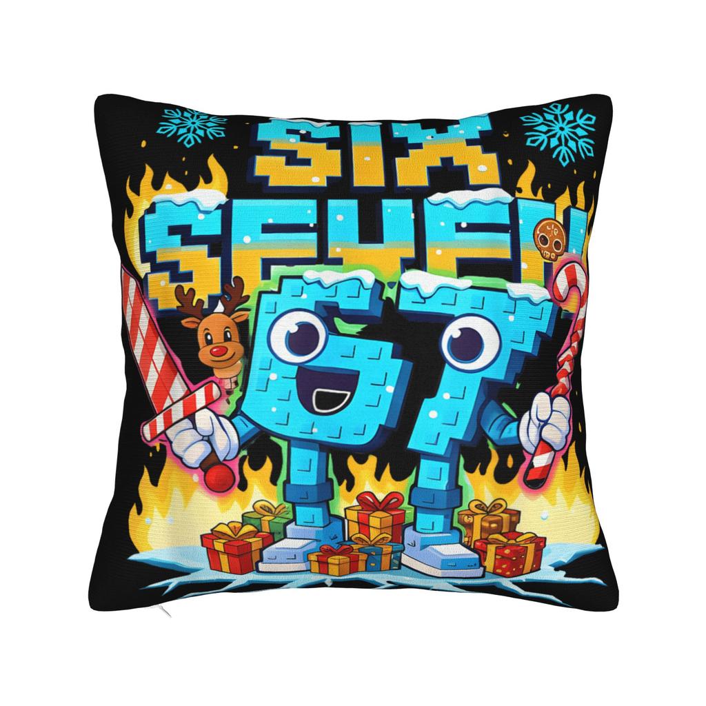 Funny 67 Six Seven Italian Brainrot 6 7 Meme Pillow Case  Design Pillow Cover Retro Trendy Pillowcases For Living Room Sofa
