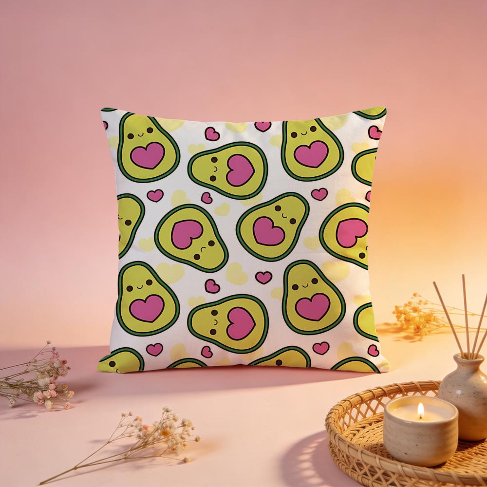 Fresh Minimal Avocado Print Cushion Cover Comfortable Durable Pillow Cover MultiScene for Home Office Car Sofa