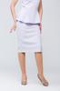 Classic Mid-length Pencil Skirt with Pastel Color Lining