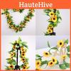 25 Meter Artificial Sunflower Garland With Vibrant Yellow And Orange Blooming Flowers For Elegant Home Decor