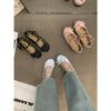 Xieyiren Fairy Rivet Ballet Shoes Girl 2025 Summer and Autumn New Bow Evening Wind Heightening Ladyshoes Single Shoes